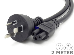 Cloverleaf C5 C6: 2m 3 Pin Clover Power Cord
