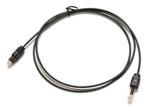 Toslink Spdif Optical Audio Cables: 1m 2.2mm OD 3.5mm Mini-TOSLINK to TOSLINK Optical Cable