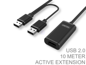 10 Meter USB 2.0 Male to Female Active Extension Cable Cord 10M Lead
