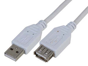 Best Selling: 2m White USB 2.0 Type-A Male to Female Extension Cable