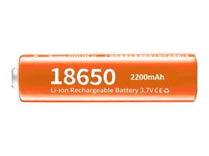 Batteries: 18650 2200mAh 3.7V Li-ion Rechargeable Battery – Button Top
