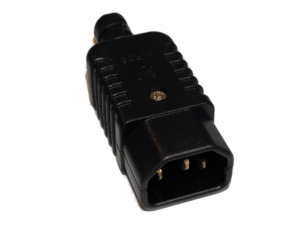 Male 3 Pin IEC C14 10A Re-wireable Screw Terminal Cord Plug