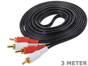 Best Selling: 3 Meter 2 RCA to 2 RCA Stereo AV Audio Video Cable Cord 3M Lead