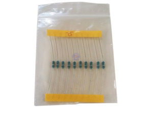 Resistors: 4.7kΩ 0.25W 1% Metal Film Through-Hole Resistors – 20 Pack