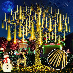 Home decor: Meteor Christmas Lights LED Solar String Lights Xmas Party Decorations