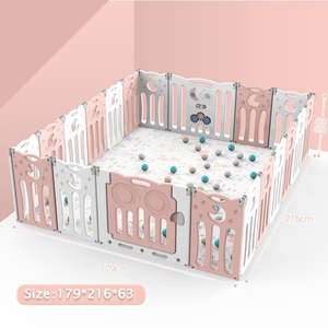 Toys: Baby Playpen Kids Play Pen Safety Gate Fence 216 x 179cm