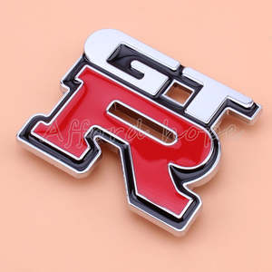 3D metal Front Grill GTR Emblem Badge Stickers Decal