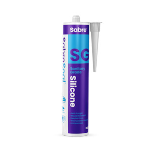 Grout Silicone: SabreSeal SG White 300ml - Neutral Cure (Waterproofing & Finishing)