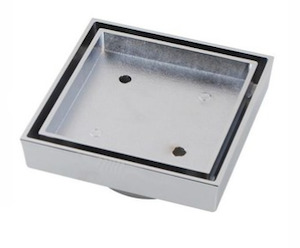 TILE Insert Drain 80mm Chrome