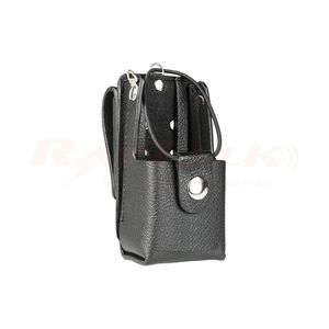 Baofeng Accessories: TECHOMAN TM905PRO Leather Heavy Duty Belt Pouch - Black