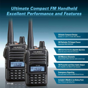 Amateur Radio Transceivers: YAESU FT-4XE Ham Walkie Talkie Dual VHF & UHF 5W Ham Walkie Talkie