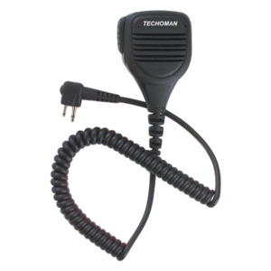 TECHOMAN Remote Speaker Microphone with Receive Jack PMMN4013A For 2 Pin Motorola Radios