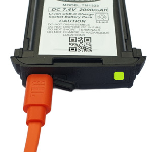 Radio Accessories: TECHOMAN TM820P Additional or Replacement Li-Ion Battery 2000mAh with USB-C Charge