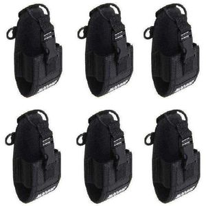 Belt Pouches: 6x TECHOMAN Walkie Talkie Belt Pouch Covers - Black