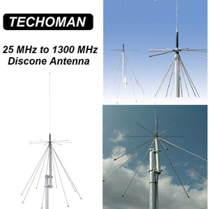TECHOMAN 25 MHz to 1300 MHz Discone Versatile Ultra-Wide Band Outdoor Antenna / Aerial