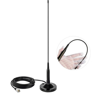 Amateur Single Band: TECHOMAN Mobile UHF PRS Radio NL-R6 Flexi Antenna / Aerial + 9cm Magnetic Mount