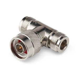 N-Plug to 2x N-Female Sockets T Joiner / Connector / Adaptor