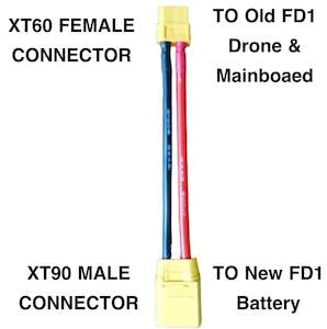 Drones: Converter Cable for FD1 Battery (NEW Battery XT90 to OLD Mainboard XT60)