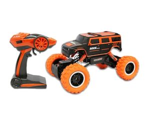 Gaming Toys: Racing Rally Rock Through RC 4WD Off Roader Orange