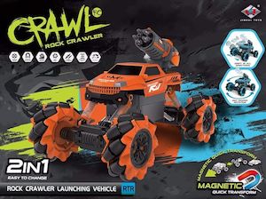 Rc Cars 1: 2-In-1 Rock Crawler with Water and Rocket Launcher