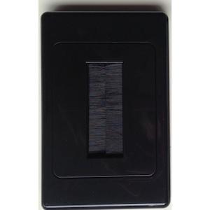 Techmount Rack Equipment: Techmount Single Gang Brush Plate - Black
