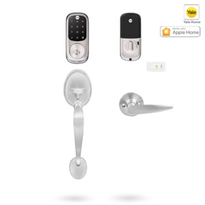 Smart Locks: YRD226/GRIPSET/MSN - YALE ASSURE KEYED SMART-READY LOCK WITH MAYFAIR GRIPSET SATIN NICKEL