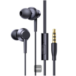 Headphones: BAS45694 - Baseus Encok HZ11 Wired Earphones Cluster Black