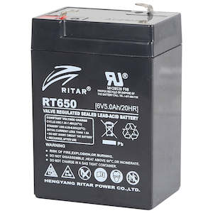 RT650 - Ritar 6V 5Ah Sealed Lead Acid Battery