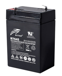 RT645 - Ritar 6V 4.5Ah Sealed Lead Acid Battery