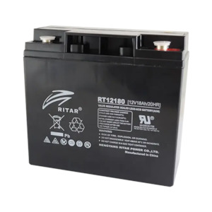 Batteries: RT12180F3 - Ritar - 12VDC 18Ah Sealed Lead Acid Battery - F3 Terminals