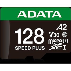 Storage And Memory: UD128GUI3V30A2SP-RA1 - ADATA Speed Plus microSDXC UHS-I U3 A2 V30 Card with Adapter 128GB