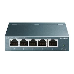 Switches: TL-SG105 - TP-Link TL-SG105 Steel housing 5-Port 10/100/1000Mbps Desktop Switch