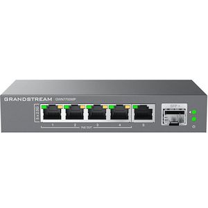 Switches: GWN7700MP - Grandstream GWN7700MP Unmanaged 2.5 MultiGigabit Switch with 5 x 2.5 GigE (4 x PoE), 1 x SFP+