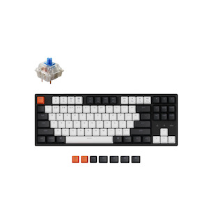 Gaming: KEYC-C1-B2 - Keychron C1-B2, 80% TKL Layout 87 Keys, Blue Switch, RGB, Wired Mechanical Keyboard,