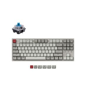 Gaming: KEYC-C1-K2Z - Keychron C1-K2Z, 80% TKL Layout 87 Keys, Retro, Blue Switch, Non-Backlight, Gateron Switch, Mechanical Wired Keyboard