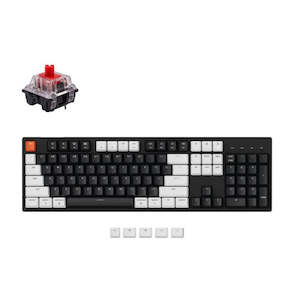 Gaming: KEYC-C2-B1 - Keychron C2-B1, 100% Full Size Layout 104 Keys, Red Switch, RGB, Gateron Switch Mechanical, Wired Keyboard