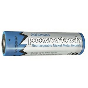 Driveway Alaert: SB1706 - 1.2V AA 2000mAh Rechargeable Powertech Ni-MH Battery - Nipple