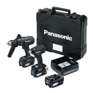 Combo Kits: Panasonic EYC217LJ2G57 Cordless 18v Hammer Drill & Impact Driver Combo Kit