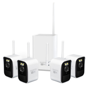 Arlo Wireless Surveillance: SWNVK-MRMINISD4-AU - Swann MaxRanger4K Mini Wireless Security System / Base Station / 32GB / 4x MINICAM 4K Cam