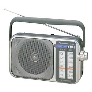 Radios: Panasonic RF-2400DGN-S Portable AM/FM Mantle AC/DC Earphone Jack Radio