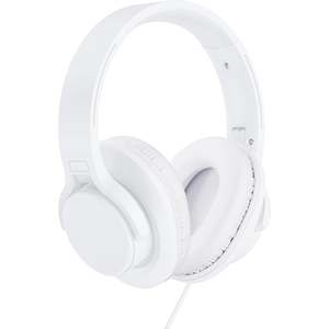 Headphones: XCD Wired Foldable Over-Ear Headphones (White)