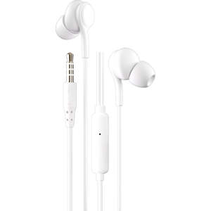 Headphones: XCD Wired In-Ear with Mic Headphones (White)