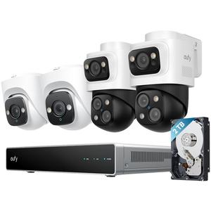 Surveillance: eufy S4 NVR POE 24/7 Security System [2 x PTZ + 2 x Turret Cameras]
