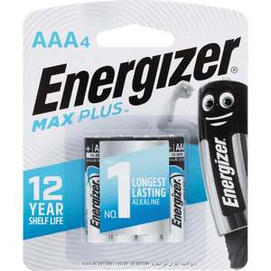 Batteries: Energizer Max Plus AAA Batteries (4 Pack)