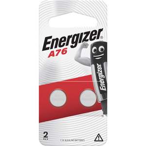 Batteries: Energizer Alkaline A76 Coin Battery (2 Pack)