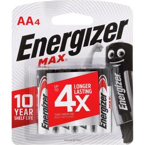 Batteries: Energizer Max AA Battery (4 Pack)