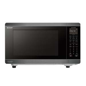Sharp 30L 1200W Flatbed Inverter sensor Microwave (Black Stainless Steel)