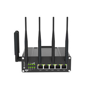 Wifi Range Extenders: Milesight UR75 5G/4G/LTE Cellular 5 port Gigabit PoE Router with RS232/RS485 and Digital I/O IoT M2M Connectivity