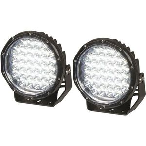 Light Bulbs: 6000 Lumen 7 Inch Solid LED Driving Light, Sold as Pair