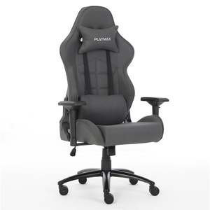 Playmax Fabric Elite Gaming Chair (Grey)